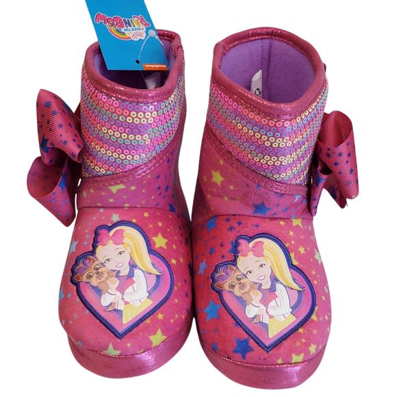 JoJo Siwa Slippers JoJo Siwa Boot Slippers JoJo Siwa Bootie Slippers Size 9/10 - Picture 2 of 12
